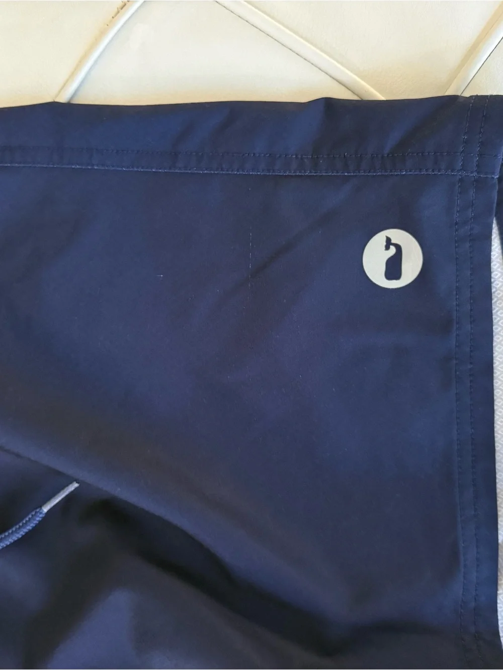 Vineyard Vines Navy Athletic Shorts with Red & White Stripe Detail